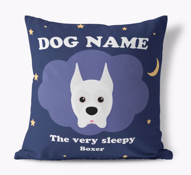 Very Sleepy: Personalized {breedFullName} Canvas Pillow